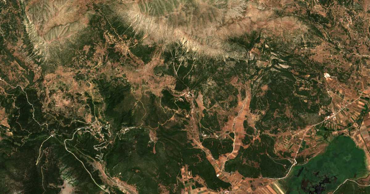 Satellitenkarte von Drosopigí
