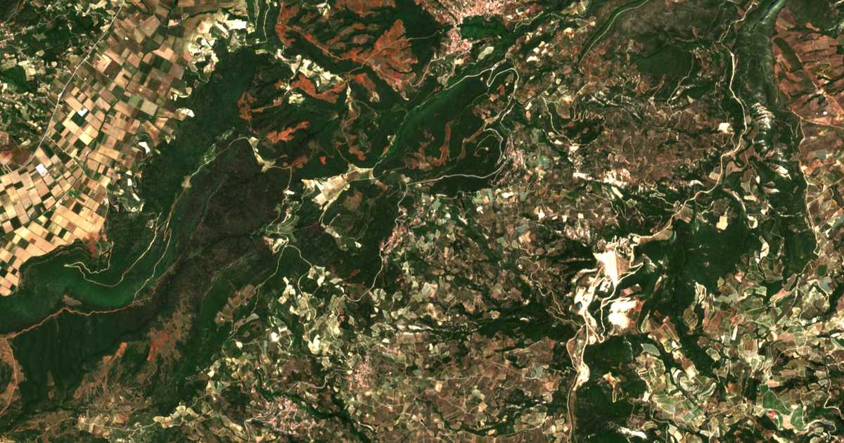 Satellitenkarte von Gonoússa