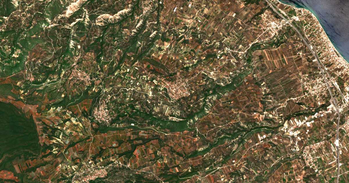 Satellitenkarte von Laliótis