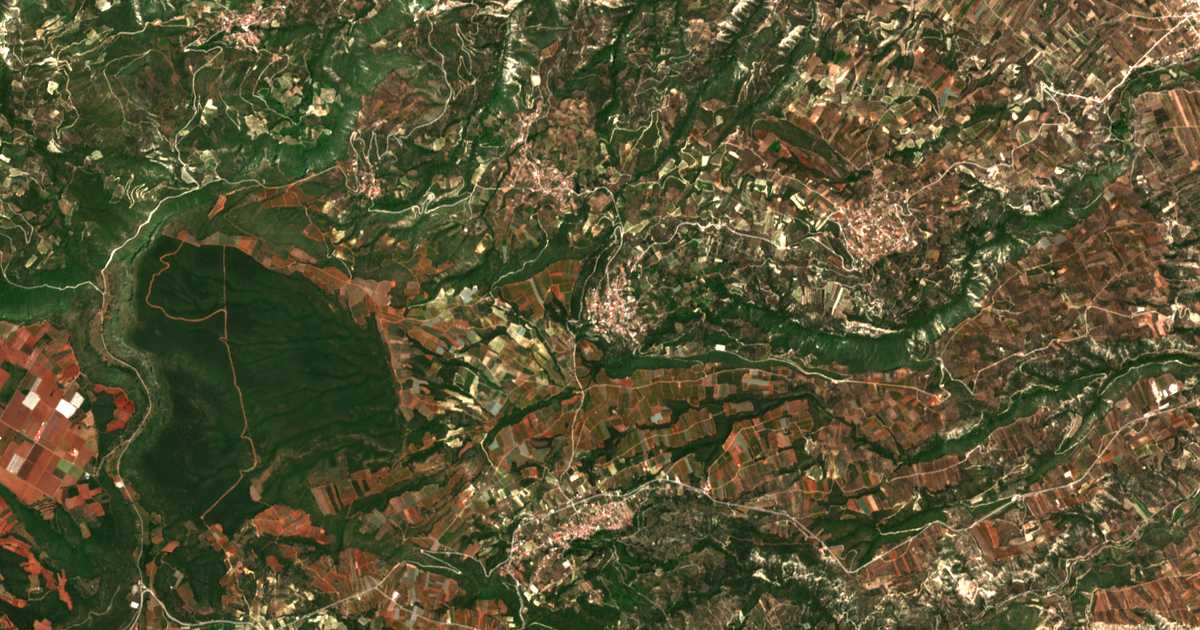 Satellitenkarte von Mégas Váltos