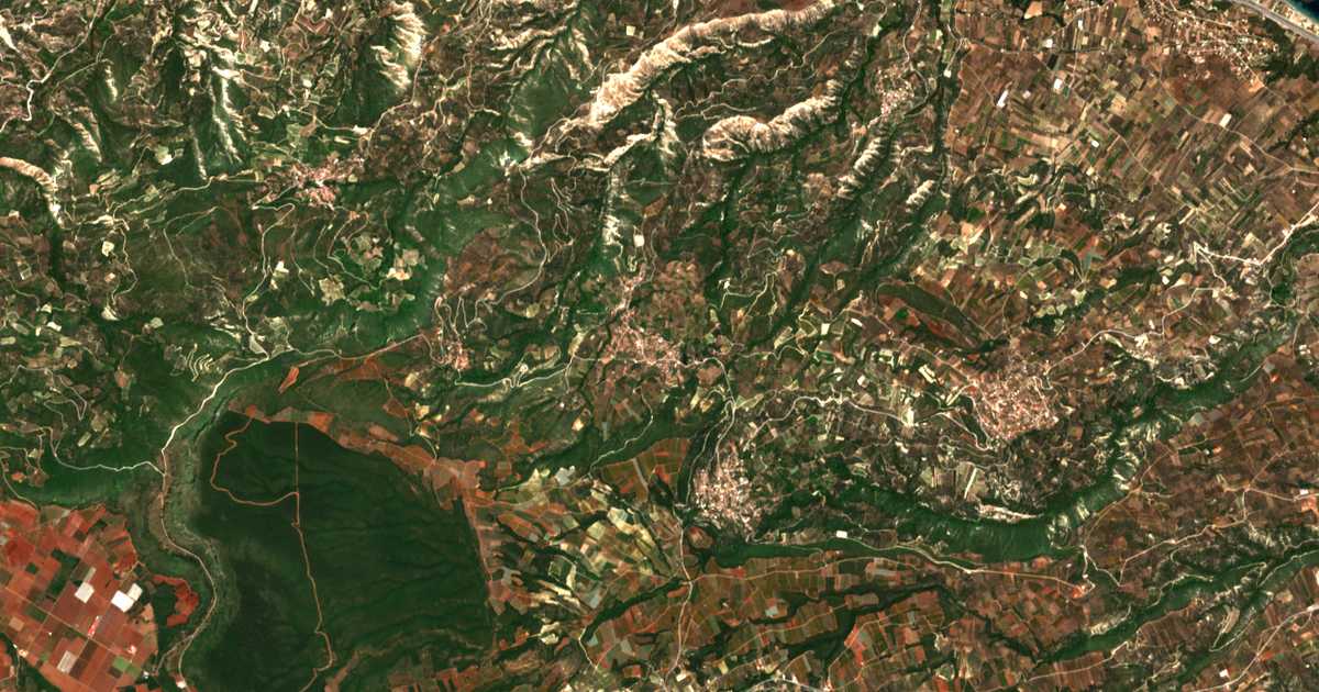 Satellitenkarte von Mikrós Váltos