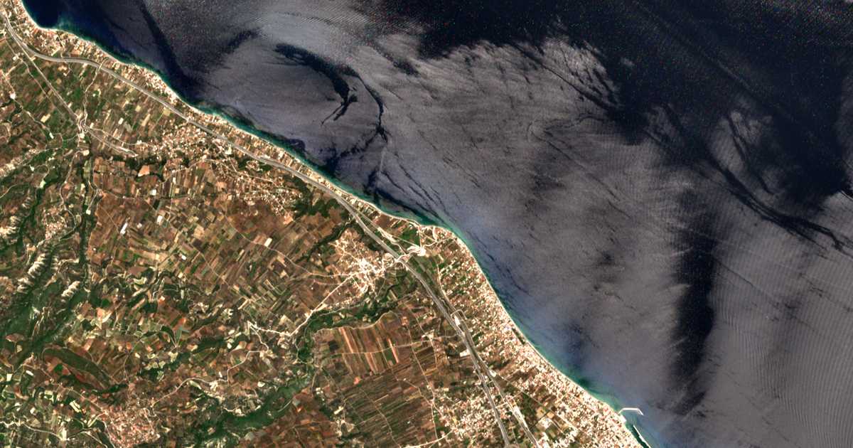 Satellitenkarte von Paralía