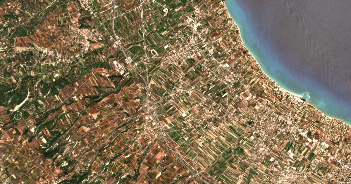 Satellitenkarte von Krínai