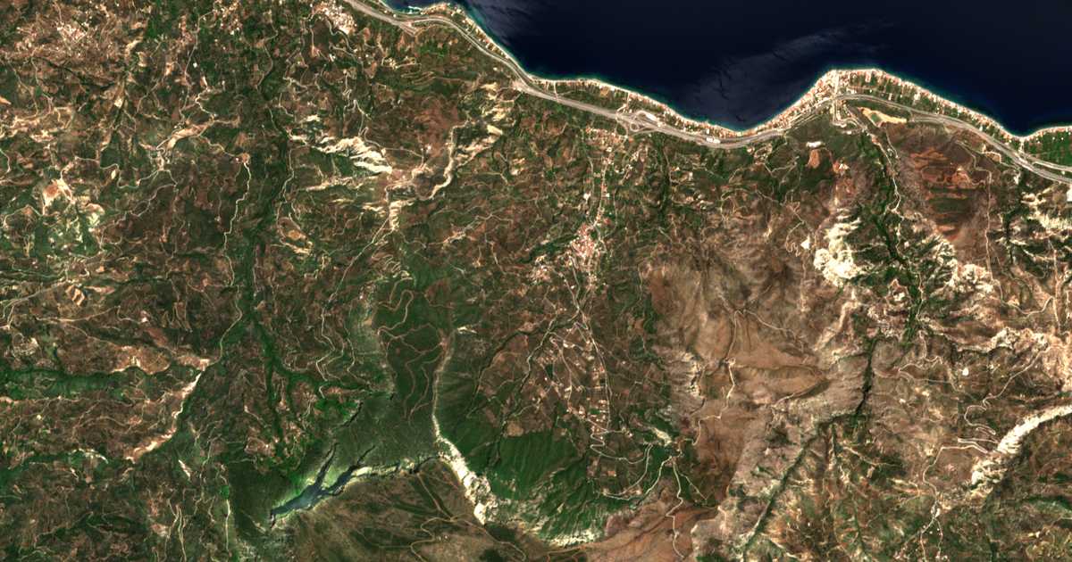 Satellitenkarte von Áno Aigialós