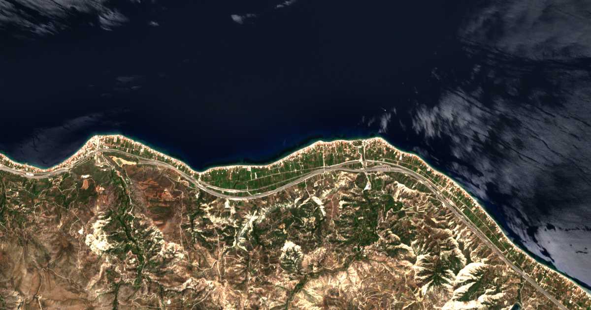 Satellitenkarte von Stómion