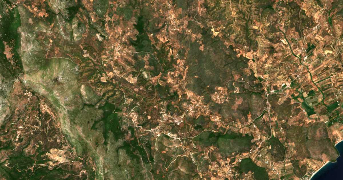 Satellitenkarte von Gefyráki