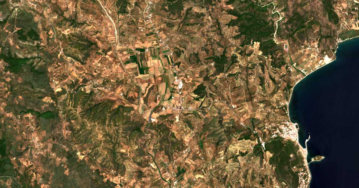 Satellitenkarte von Límni