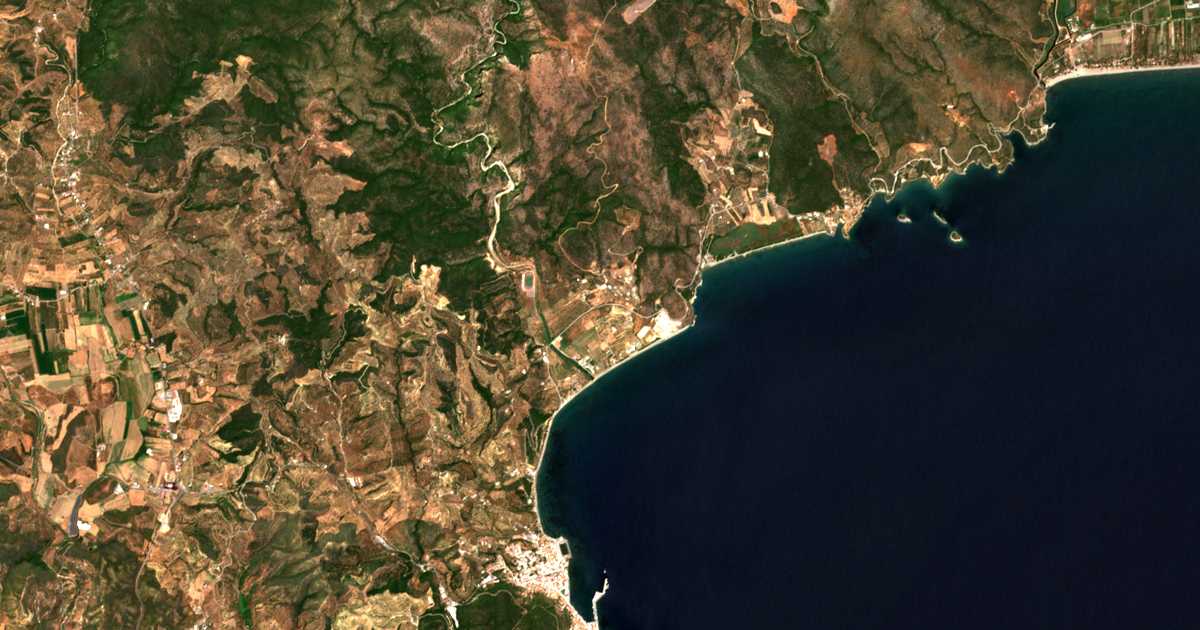 Satellitenkarte von Selinítsa