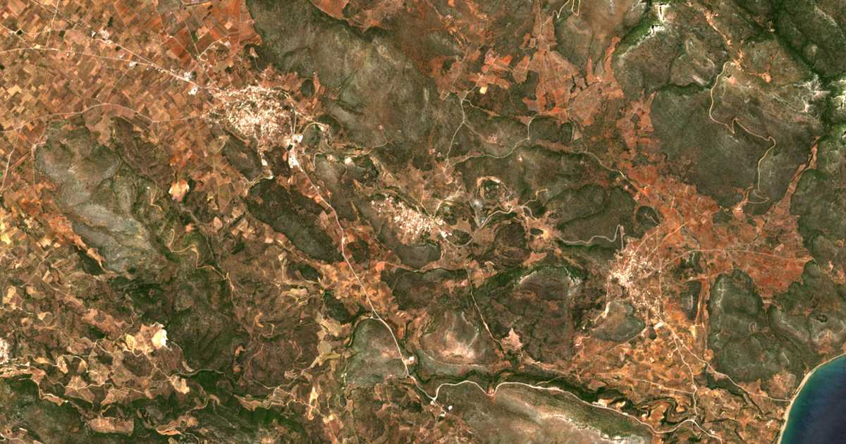 Satellitenkarte von Angelóna