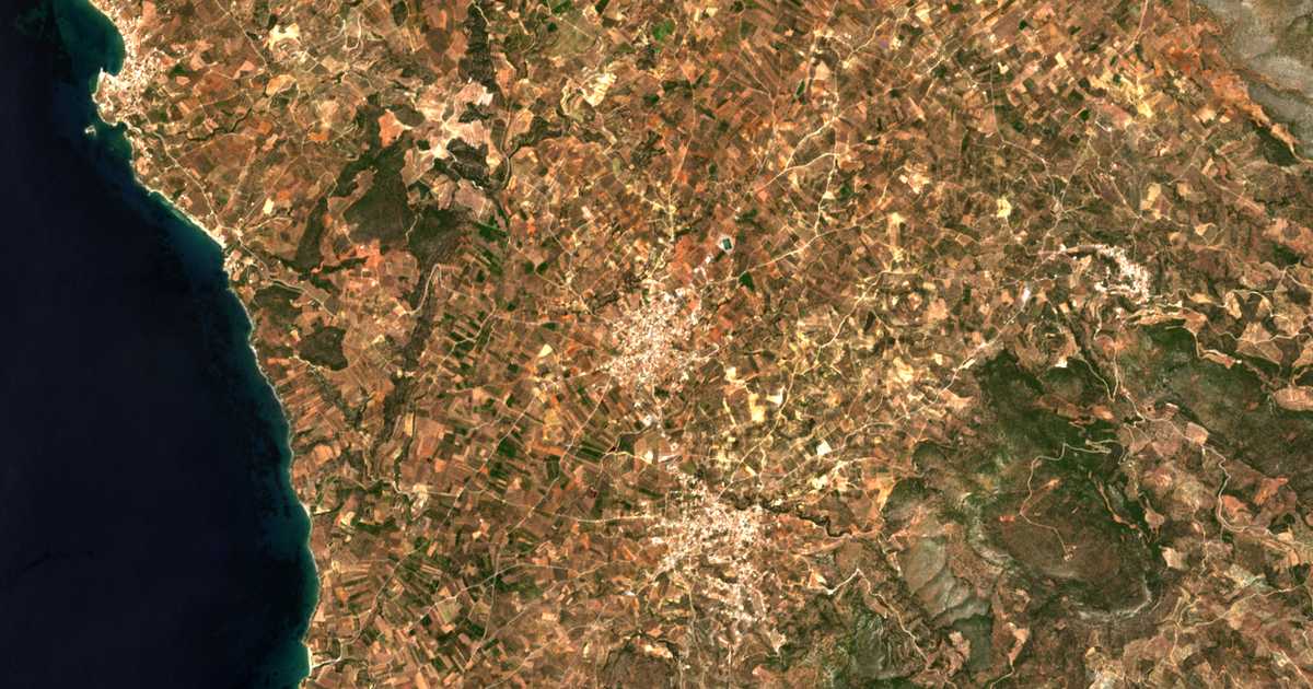 Satellitenkarte von Asopós