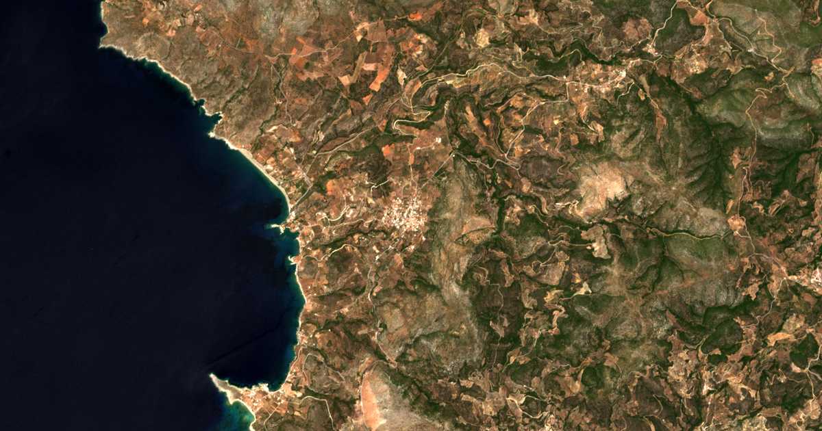 Satellitenkarte von Daimonía