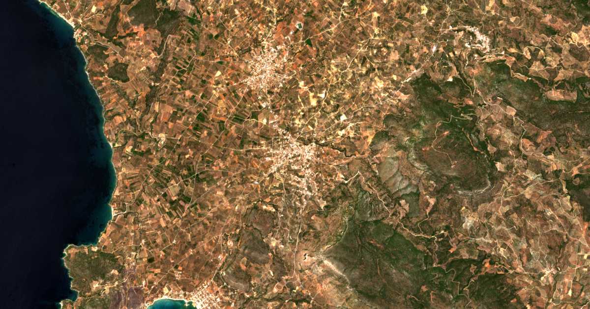 Satellitenkarte von Papadianika
