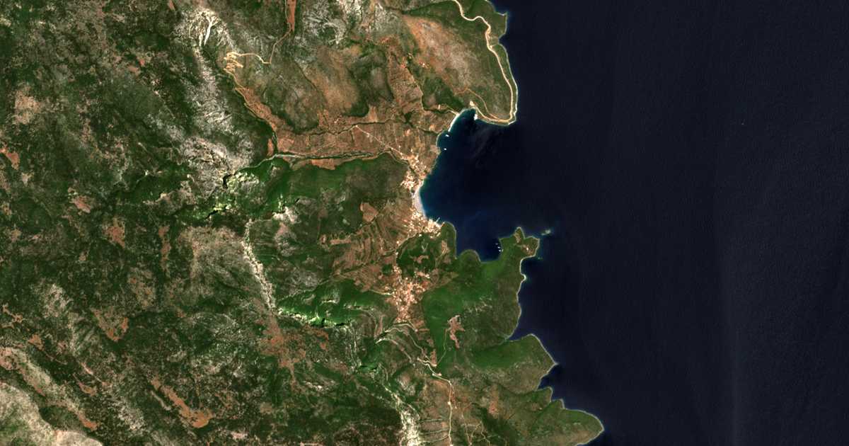 Satellitenkarte von Paralía