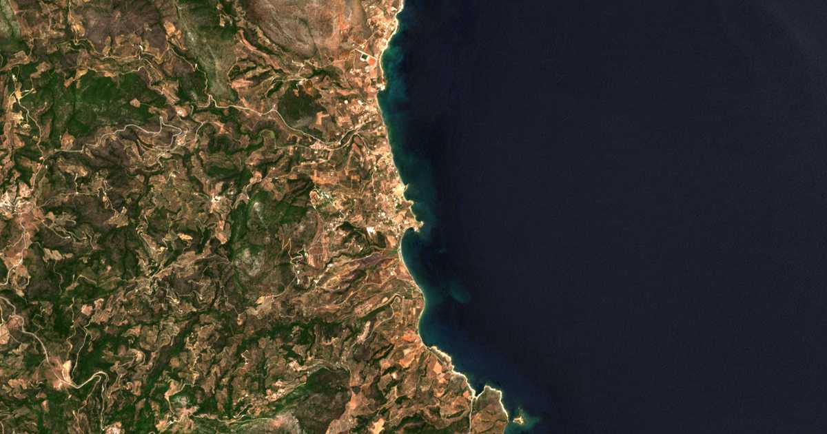 Satellitenkarte von Xifías