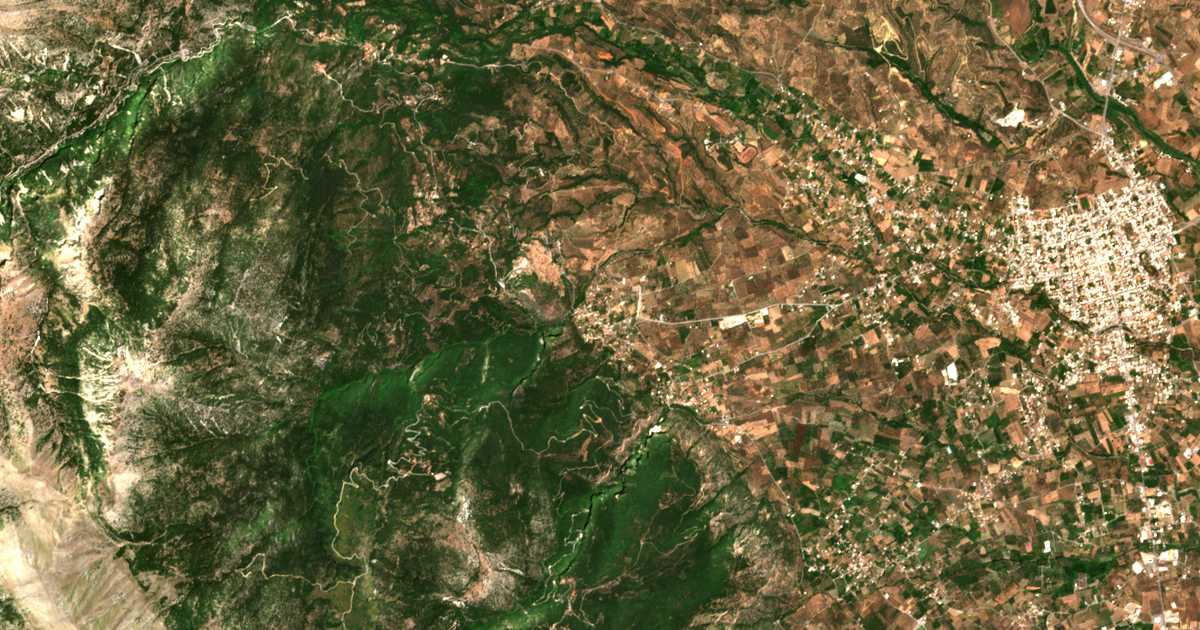 Satellitenkarte von Mystrás