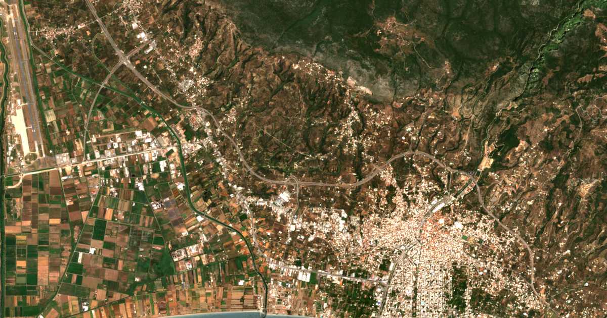 Satellitenkarte von Spitákia