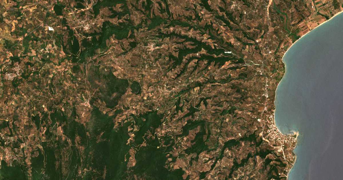 Satellitenkarte von Agía Sotíra