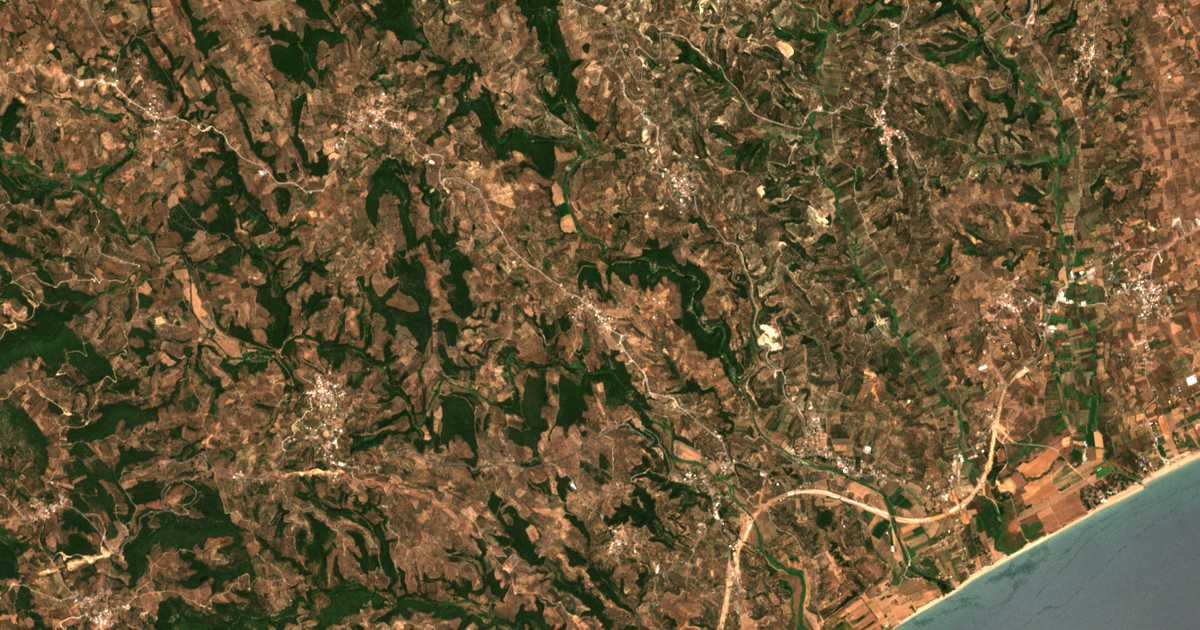 Satellitenkarte von Dáfni