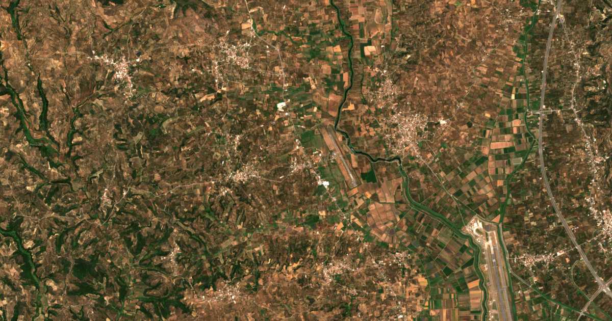Satellitenkarte von Tríodos
