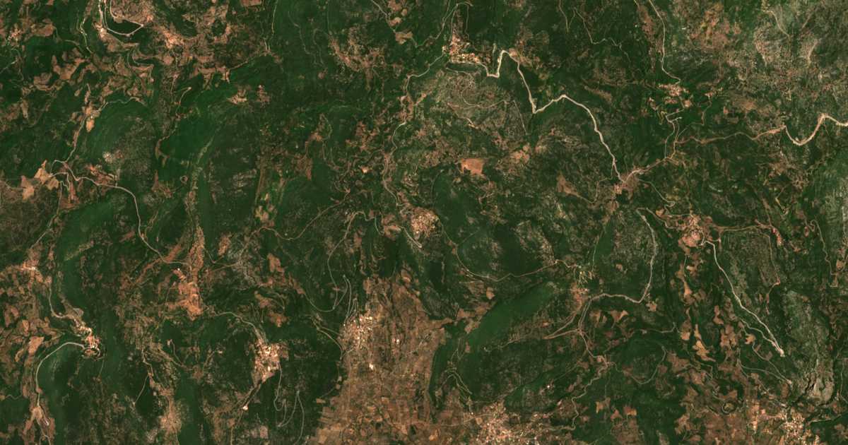Satellitenkarte von Chalkiás
