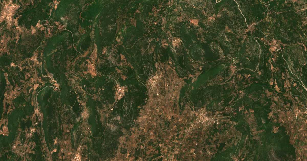 Satellitenkarte von Chrysochórion