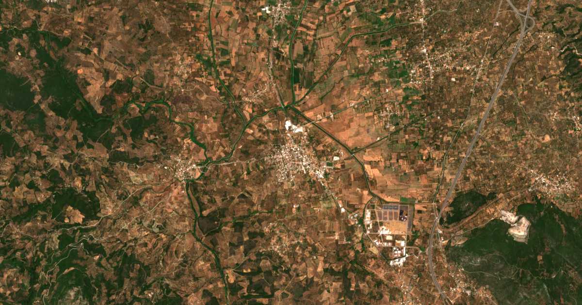 Satellitenkarte von Meligalas