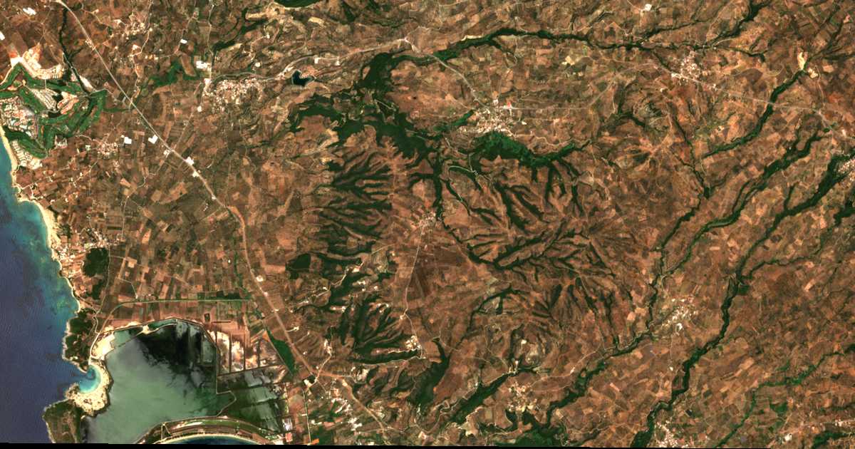Satellitenkarte von Elaiófyton