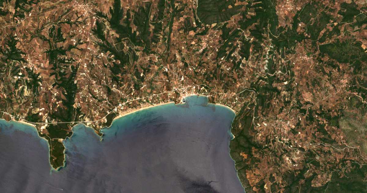 Satellitenkarte von Finikounda
