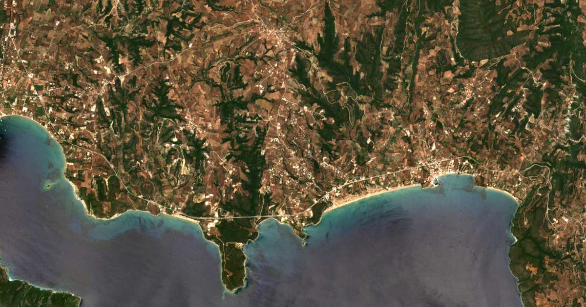 Satellitenkarte von Kamária