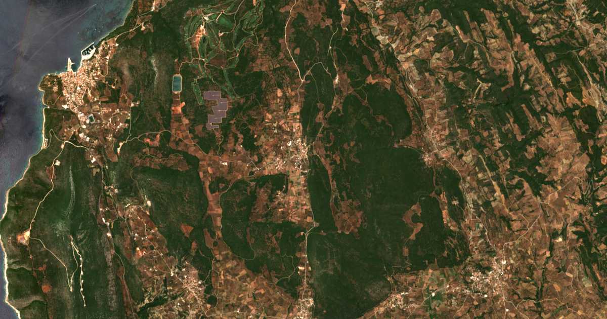 Satellitenkarte von Kynigós