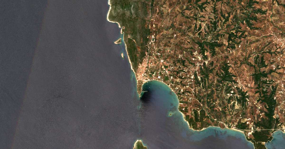 Satellitenkarte von Methoni