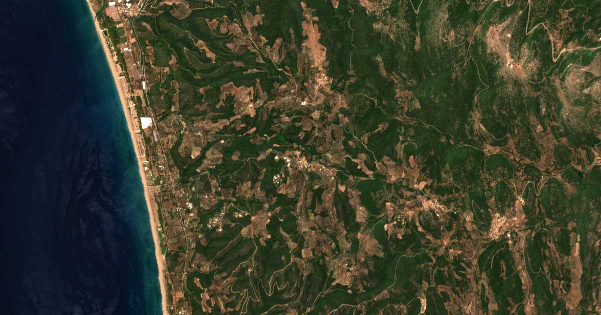 Satellitenkarte von Agalianí