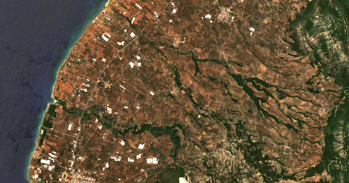 Satellitenkarte von Chalazónion