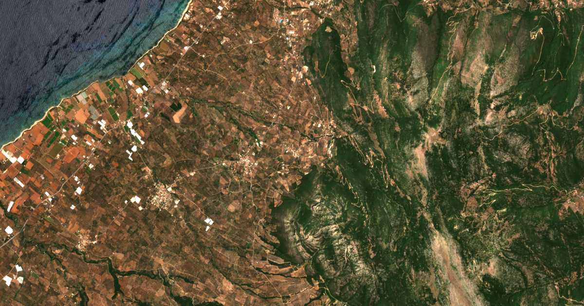 Satellitenkarte von Stasión