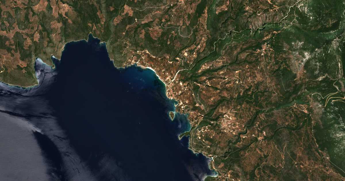 Satellitenkarte von Kardamili