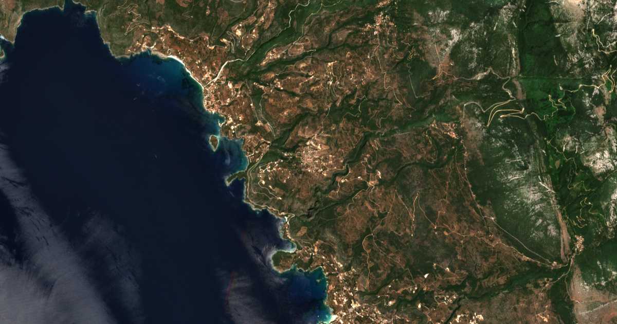 Satellitenkarte von Proastio