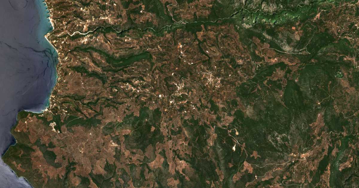 Satellitenkarte von Stavropígion