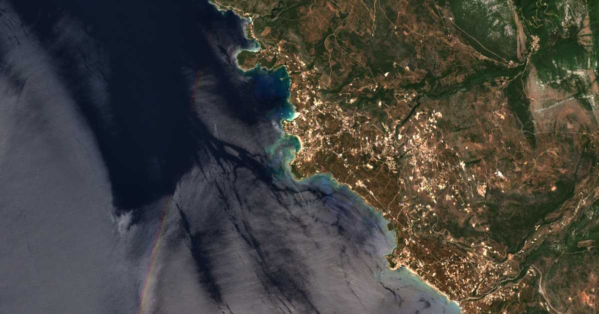 Satellitenkarte von Stoupa