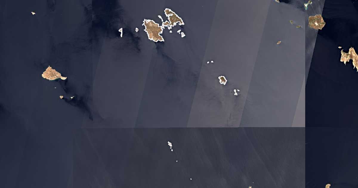 Satellitenbild mit eingezeichneter Grenze: Astypalea