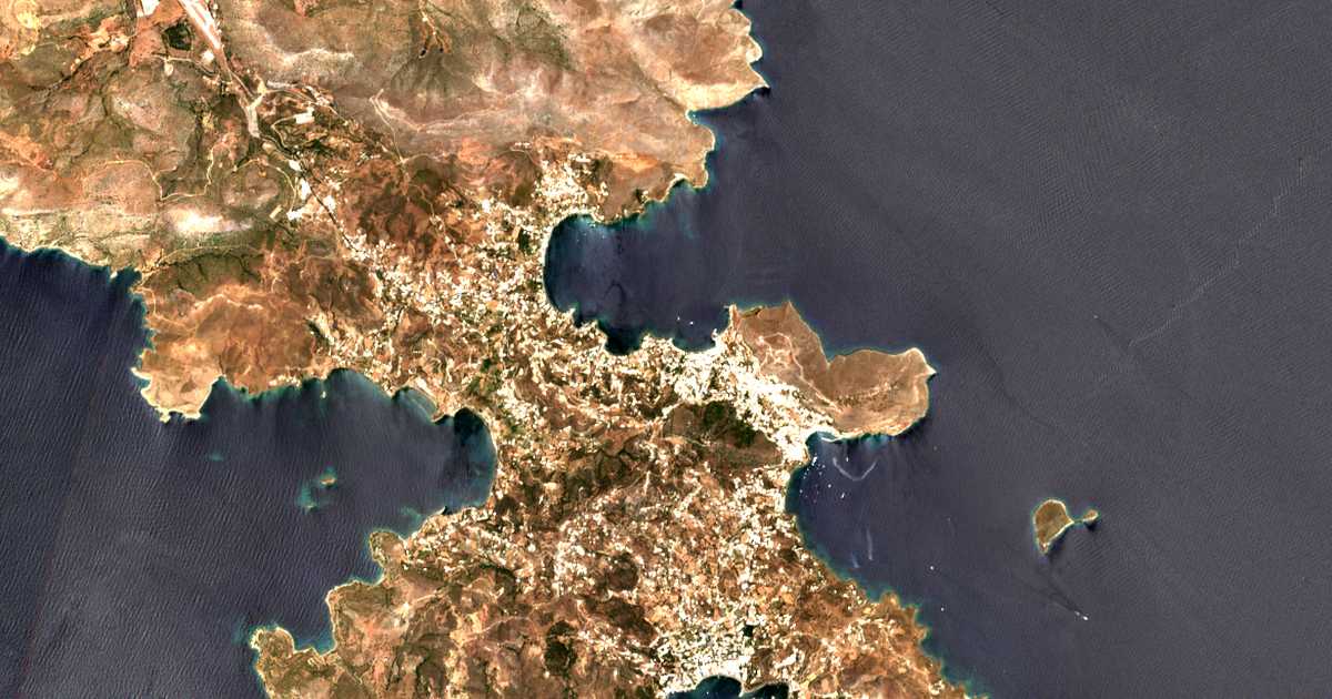 Satellitenkarte von Agía Marína