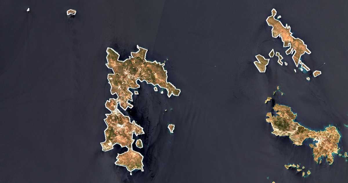 Satellitenkarte von Dímos Pátmou
