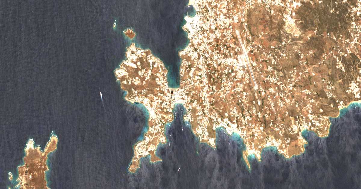 Satellitenkarte von Ornós
