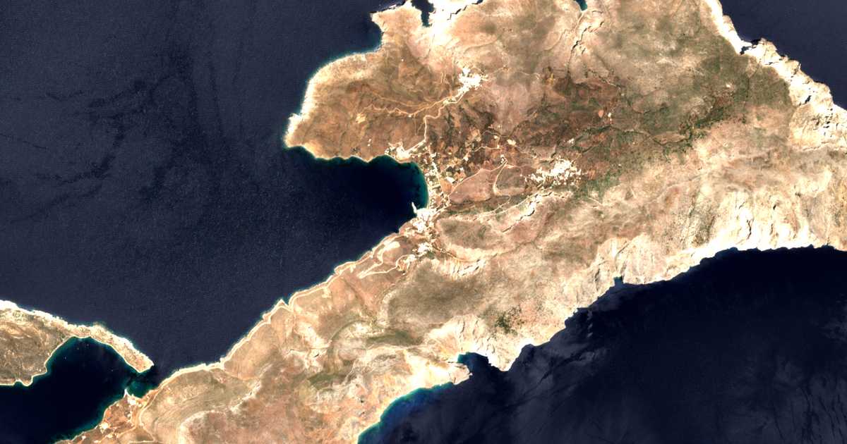 Satellitenkarte von Órmos Aigiális