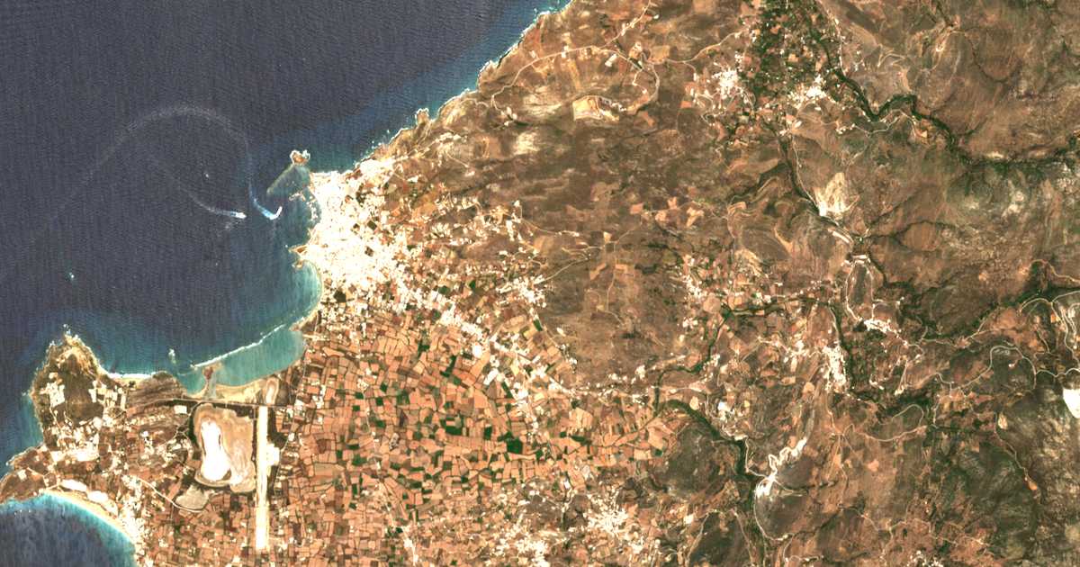 Satellitenkarte von Agkídia