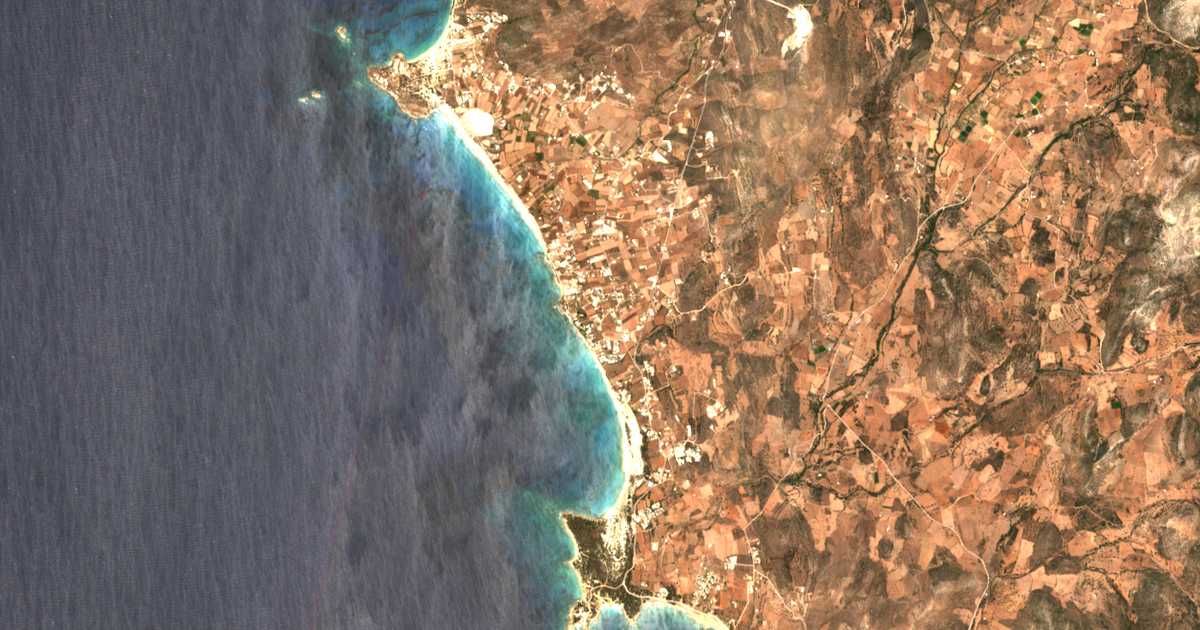 Satellitenkarte von Kastráki