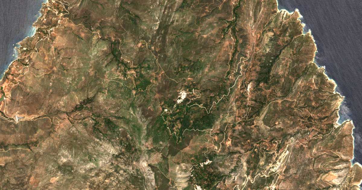 Satellitenkarte von Koronís
