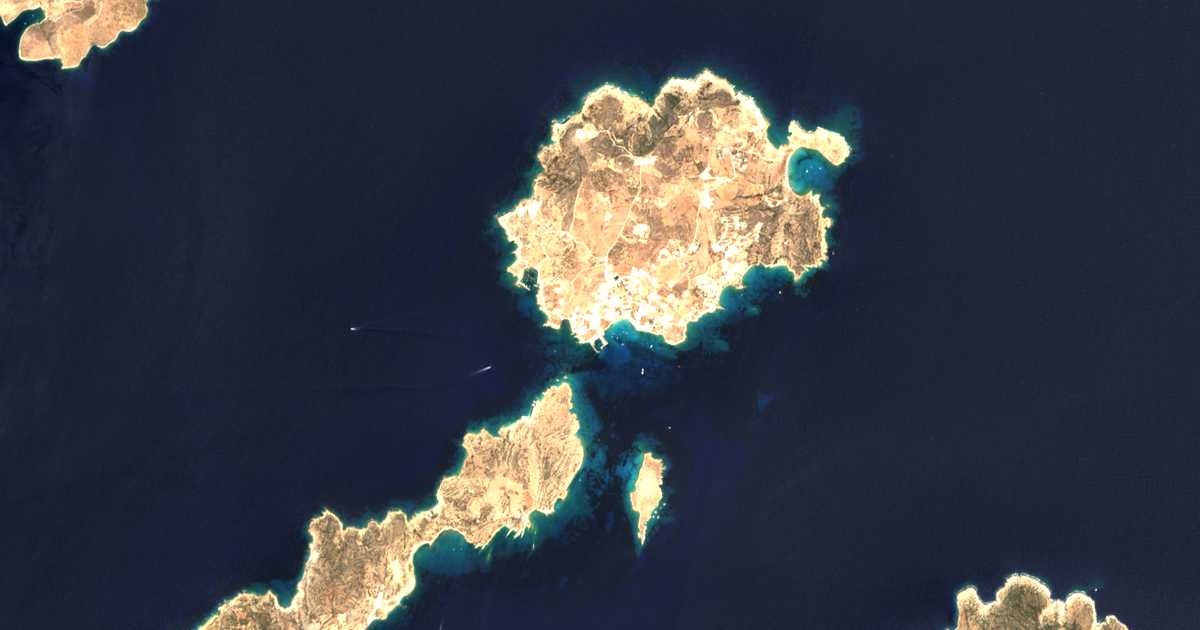 Satellitenkarte von Koufonísion