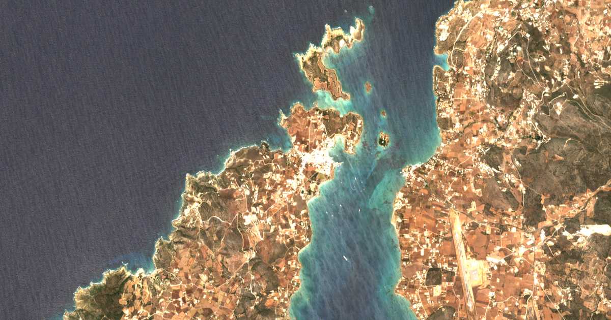 Satellitenkarte von Antíparos