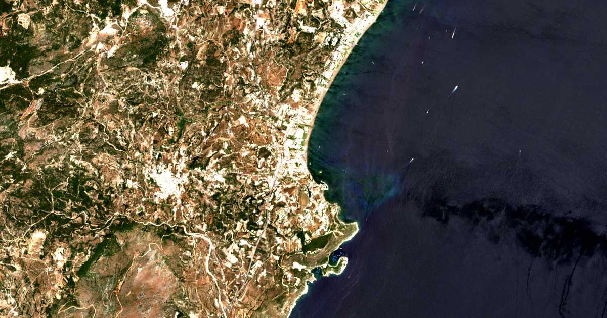 Satellitenkarte von Faliraki