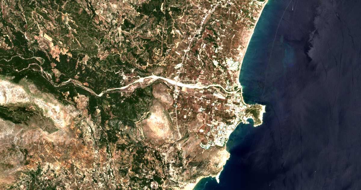 Satellitenkarte von Kolymbia